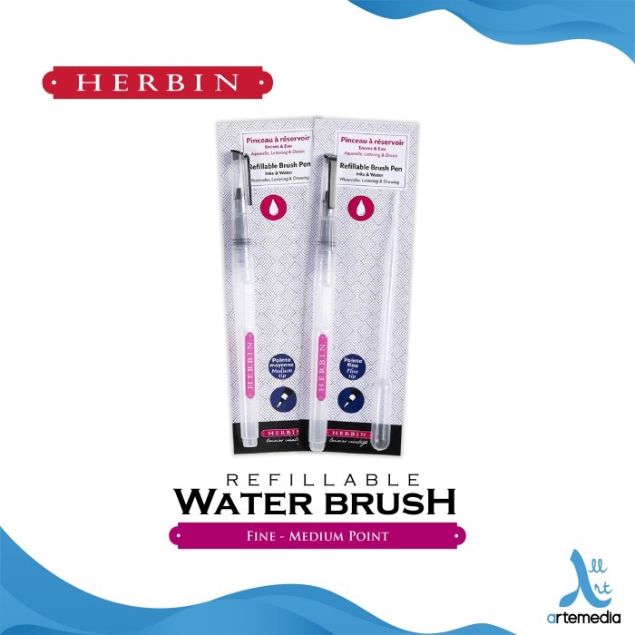 

TERBARU Herbin Refillable Water Brush Pen Watercolor Botol Kosong Kuas