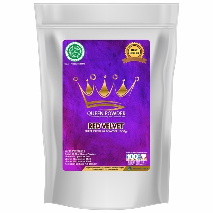 

BUBUK MINUMAN QUEEN POWDER SUPER PREMIUM RASA RED VELVET 1KG