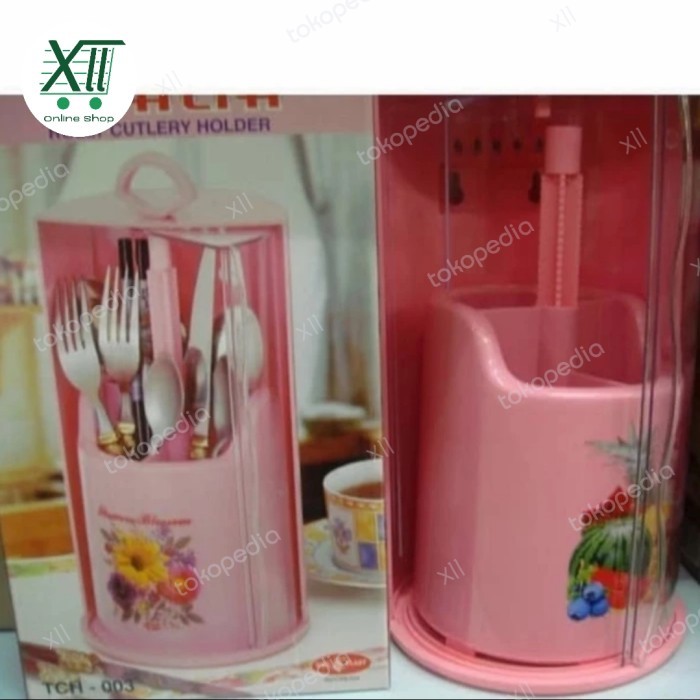 Thalia Tch003 Owl Plast Tempat Sendok Alat Makan Rolly Cutlery Holder