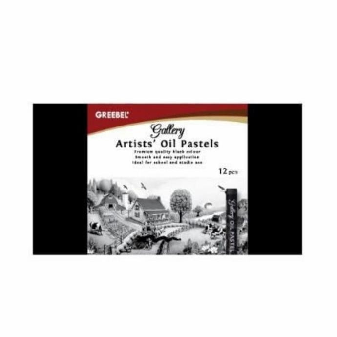 

Greebel Artist Oil Pastel Premium Hitam dan Putih Isi 12 (6H +6P)