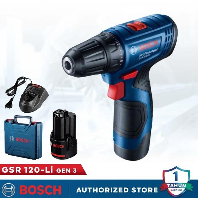GSR 120 Li BOSCH Cordless Driver Drill Mesin Bor Obeng GSR120-Li