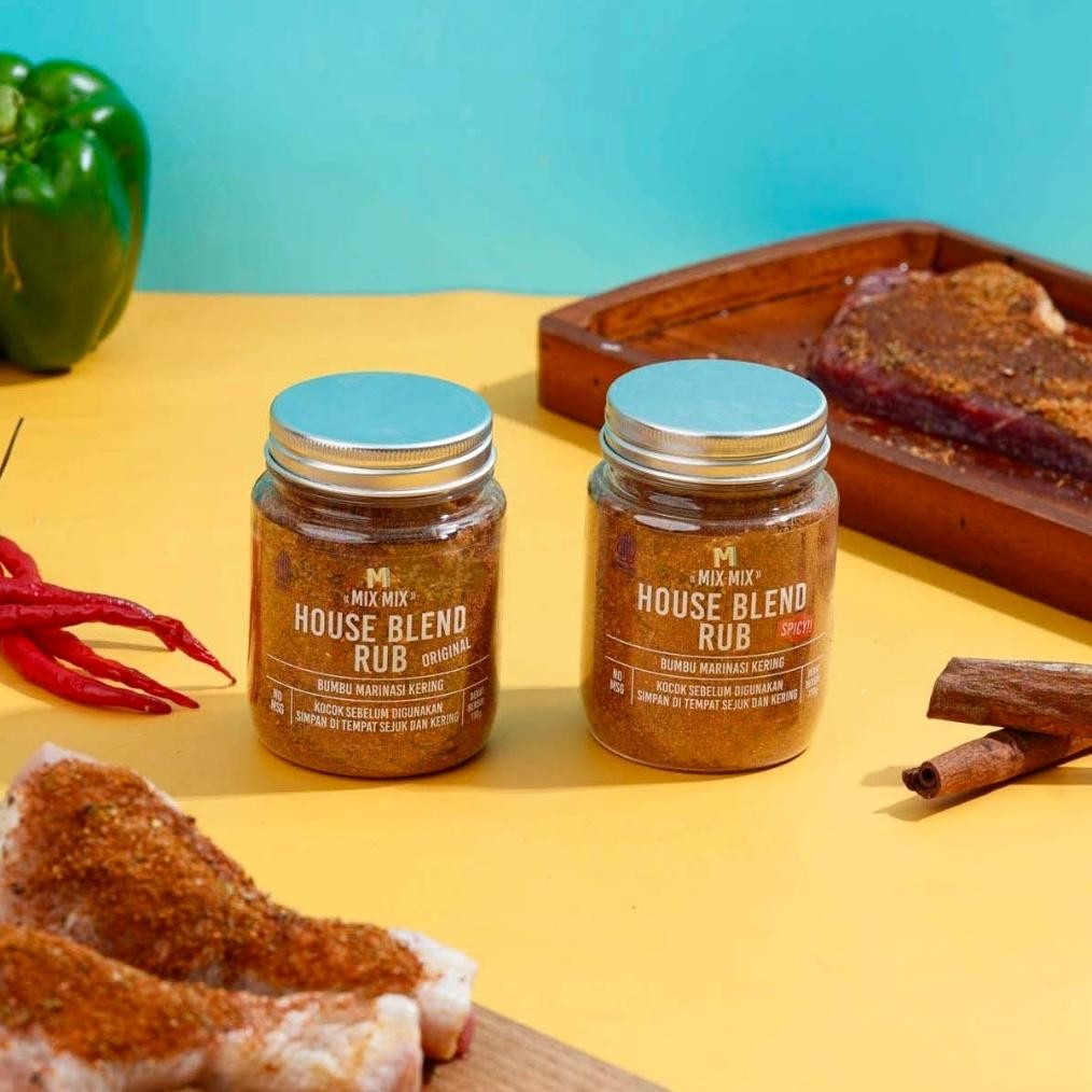 

PAKET 2 BOTOL Mixmix Dry Rub Bumbu Marinasi Serbaguna Rendah Kalori No MSG 110gr