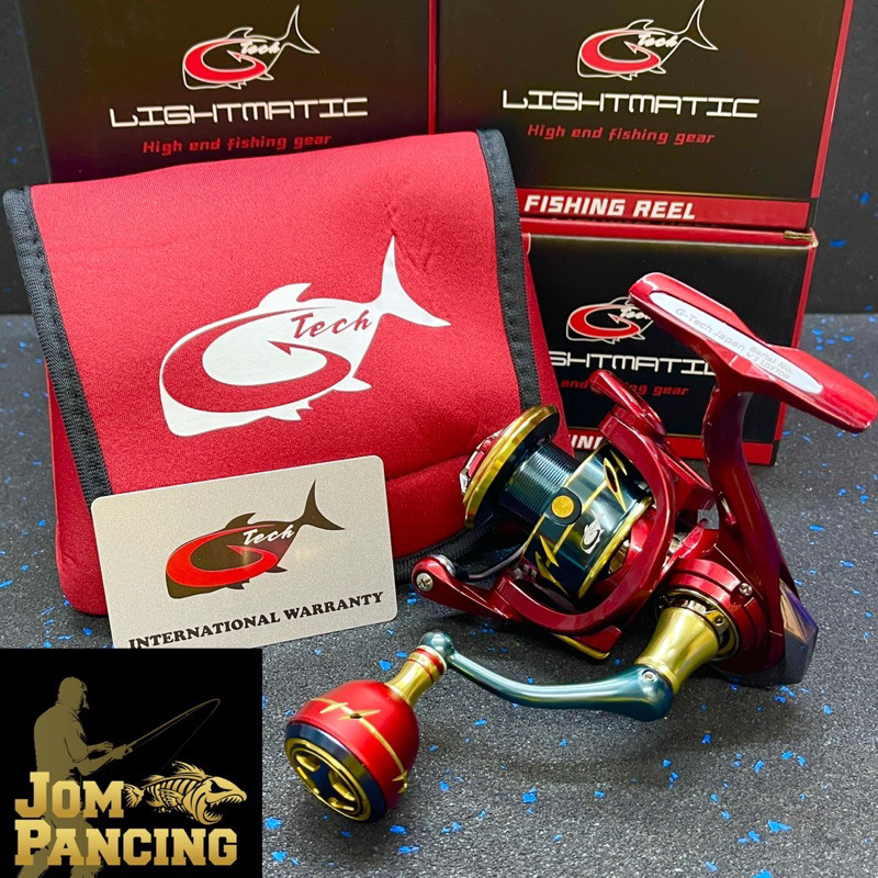 【Jom Pancing】 2023 GTECH LIGHTMATIC 9 BEARING (Garis Nilon AWASHIMA) REEL Pancing Putar, G-TECH,MAGU