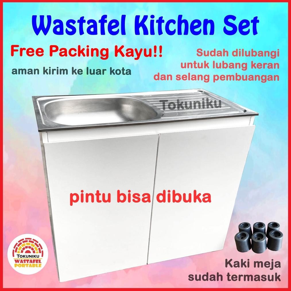 Wastafel Cuci Piring Kitchen Set Kitchen Sink Wastafel Portable Wastafel Dapur Tokuniku