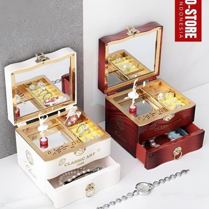 Kotak Musik Balet Kecil Music Box Ornamen Hiasan Meja Souvenir Mozart