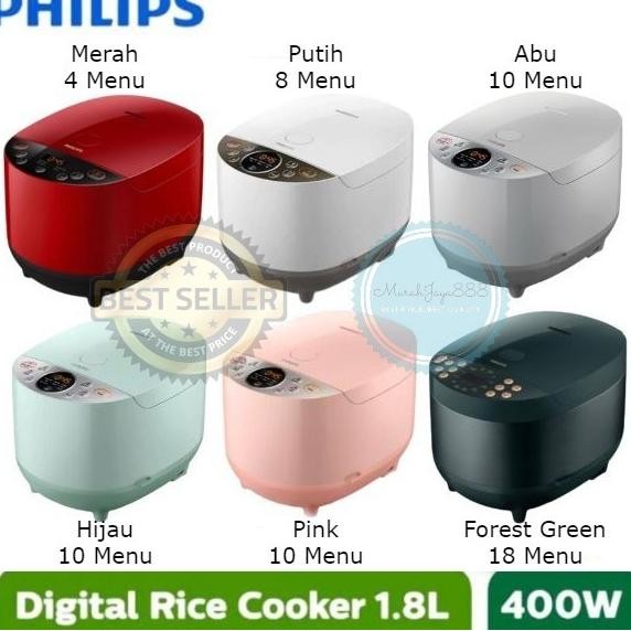 Philips Rice Cooker Hd4515 Digital 1.8L Penanak Nasi Hd4515