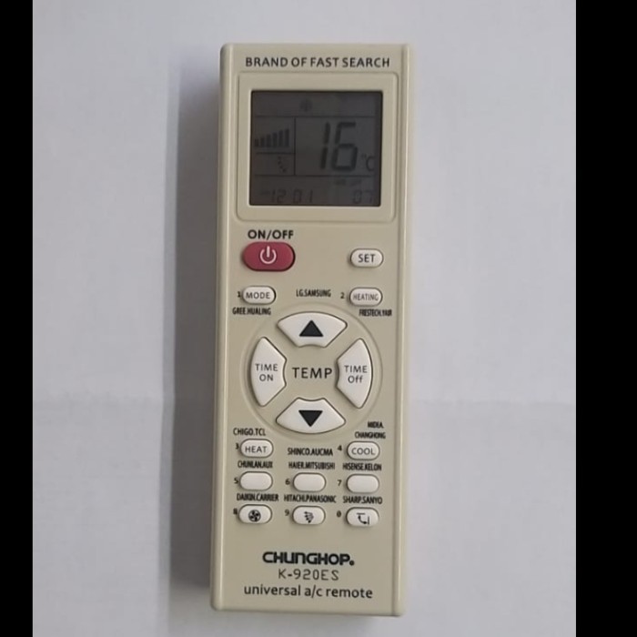 REMOTE REMOT AC MULTI UNIVERSAL SEMUA MERK K920ES