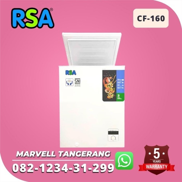 CHEST FREEZER RSA CF 160 KULKAS BOX 150 LITER ORIGINAL