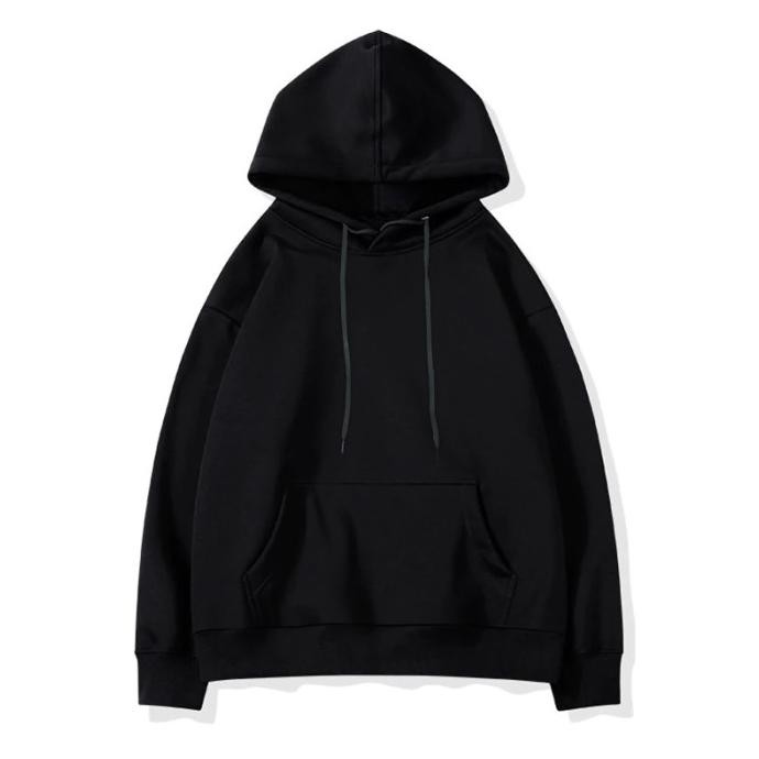 Little Fresco - Jaket Polos Jumper Anak Hoodie Sweater Hitam