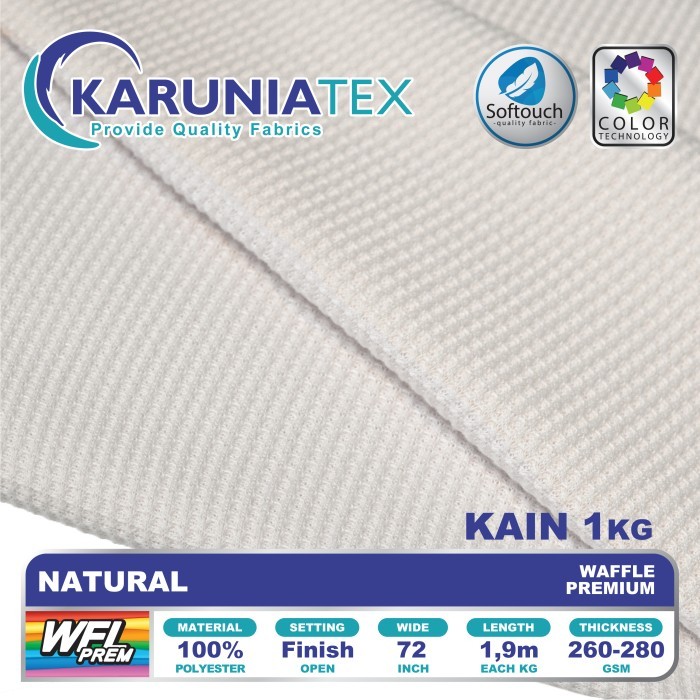 

Kain Waffle Premium Kiloan Natural Karunia Textile
