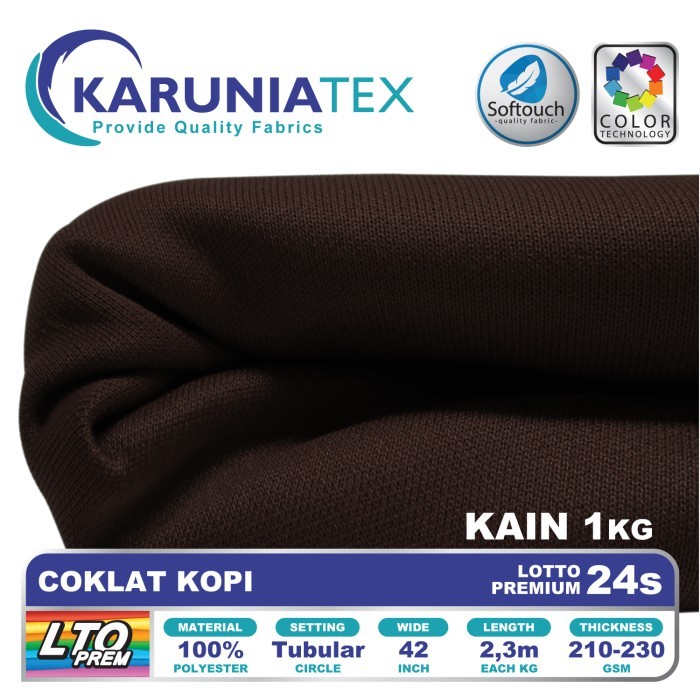 

Kain Lotto Premium 24s Coklat Kopi Karunia Textile