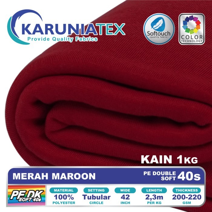 

Kain Kaos PE Double Soft Premium Kiloan Merah Maroon