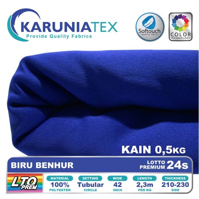 

Bahan Lotto Premium 24s 0,5 Kg Biru Benhur Karunia Textile