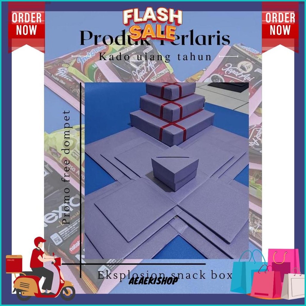 

Snack Box, Box Tarik Uang ,Eksplosion Box Snack Tarik Uang , Box Uang, Kado Ulang Tahun Cewek Paket Box, Kado Ultah Wanita, Gift Box 3 Layer Ada Tarik Uang (Tutup Tiap Layer) Bisa Cod