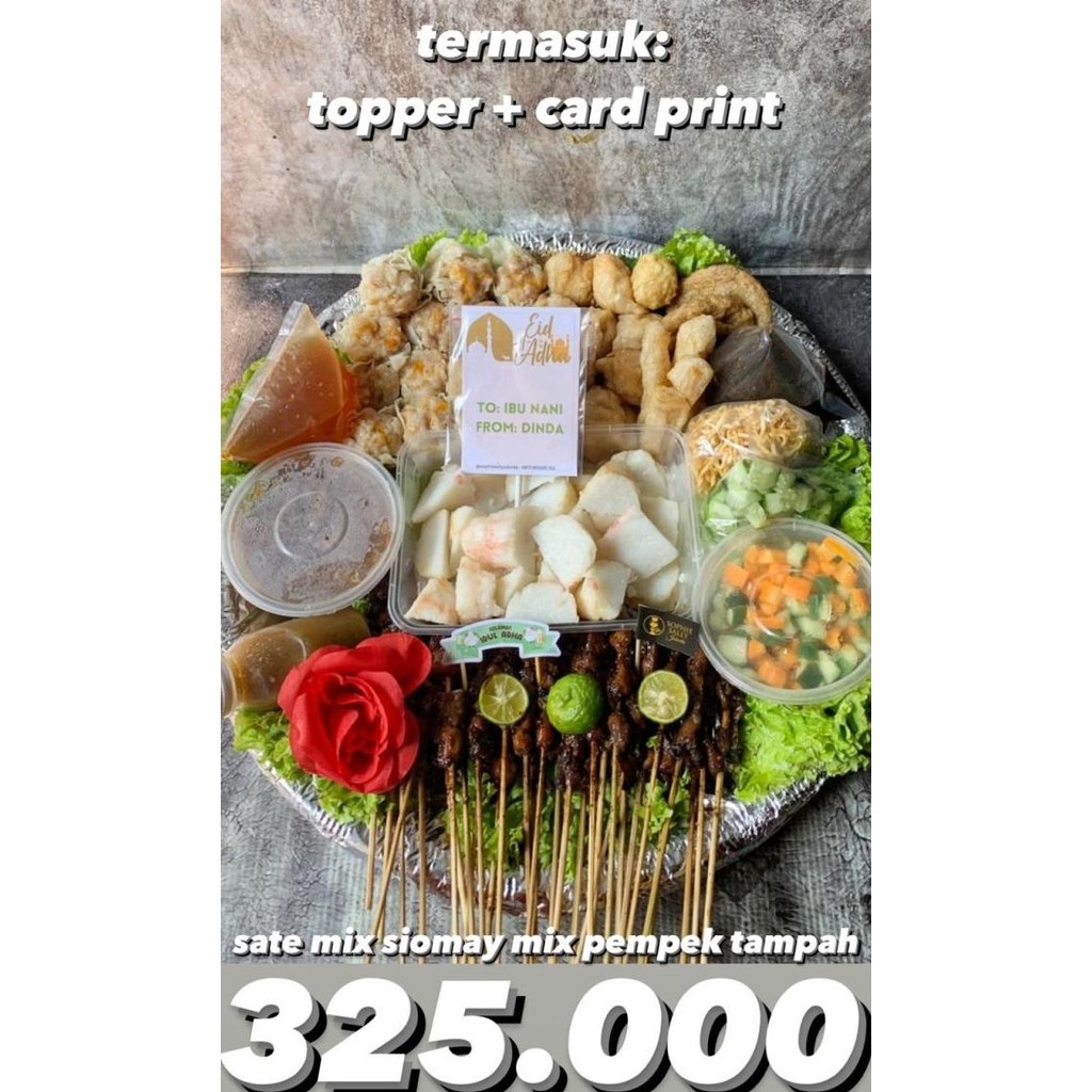 

BARANG TERLARIS Sate mix Pempek mix Siomay Ayam Tampah Hampers Idul Adha - READY