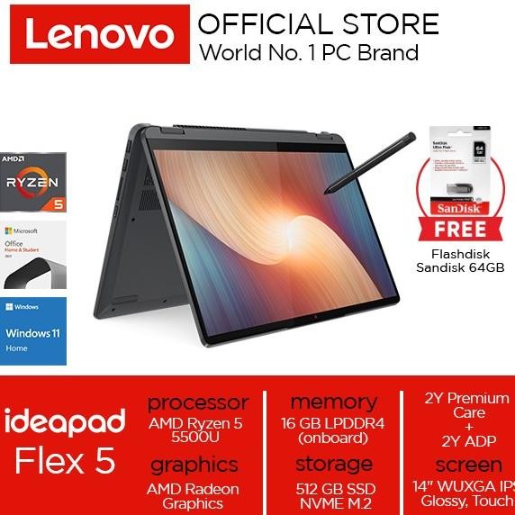 Lenovo Ideapad Flex 5 14Alc7 Ryzen 5 5500U 8Gb 512Gb W11 Ohs