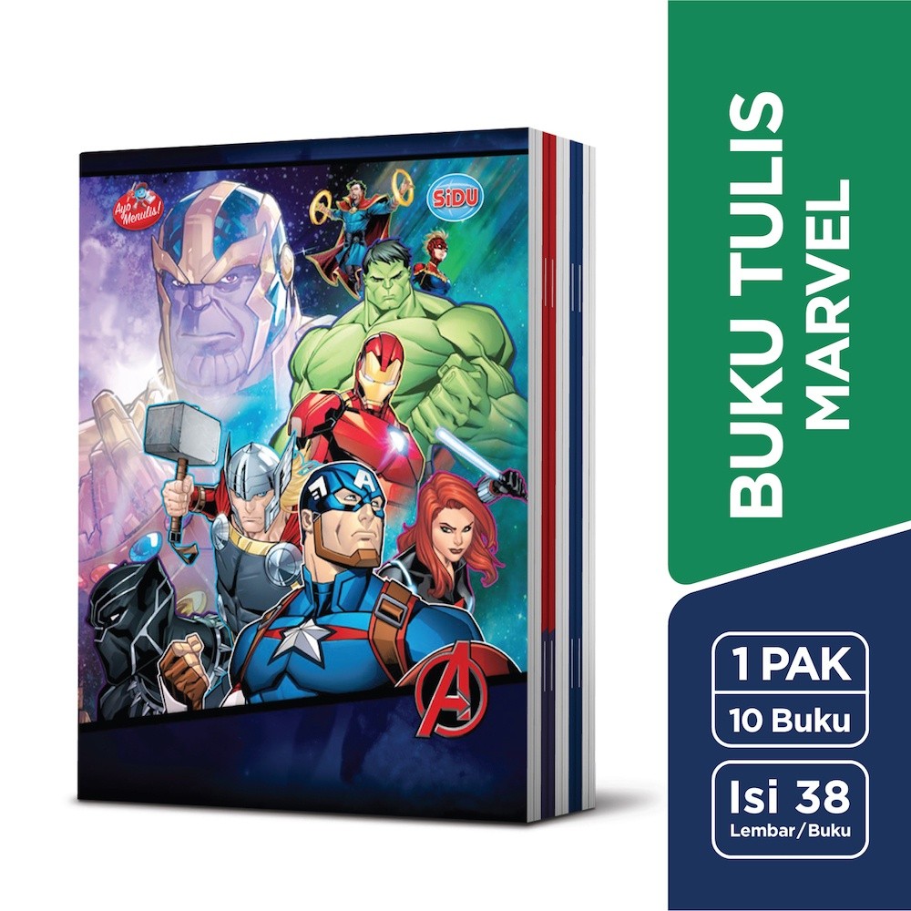 

[Terminal Stationery 01] SiDU Buku Tulis Marvel 38 Lembar - 10 buku SDU EB 38 AVE