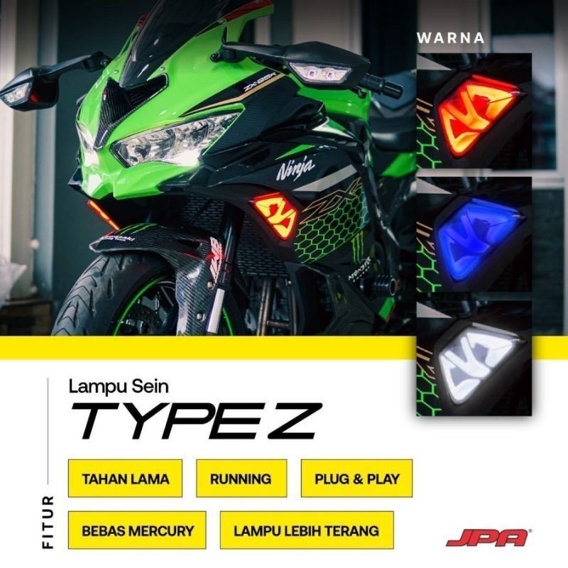 LAMPU SEN JPA MOTOR NINJA ZX250 FI NEW TAHUN 2018-2023/SEN DEPAN NINJA 250 Fi NEW ORIGINAL 100% JPA