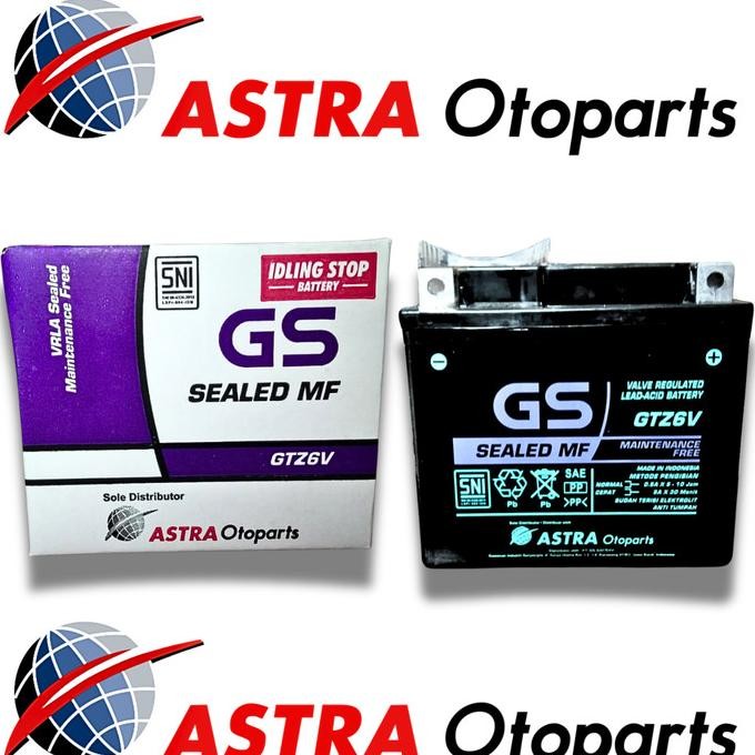 Aki Motor Honda Sonic New Cb150R Gs Astra Gtz6V Original