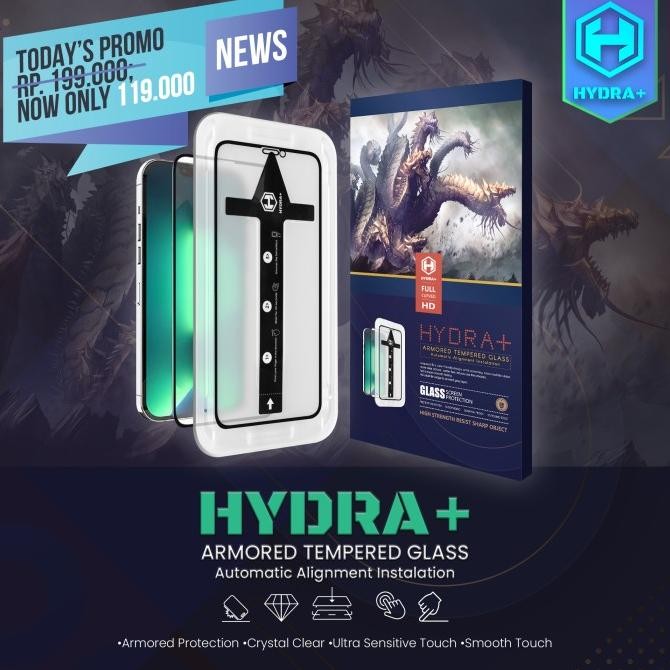 Iphone 12 Pro Max Hydra+ Tempered Glass Anti Spy Auto - Anti Gores