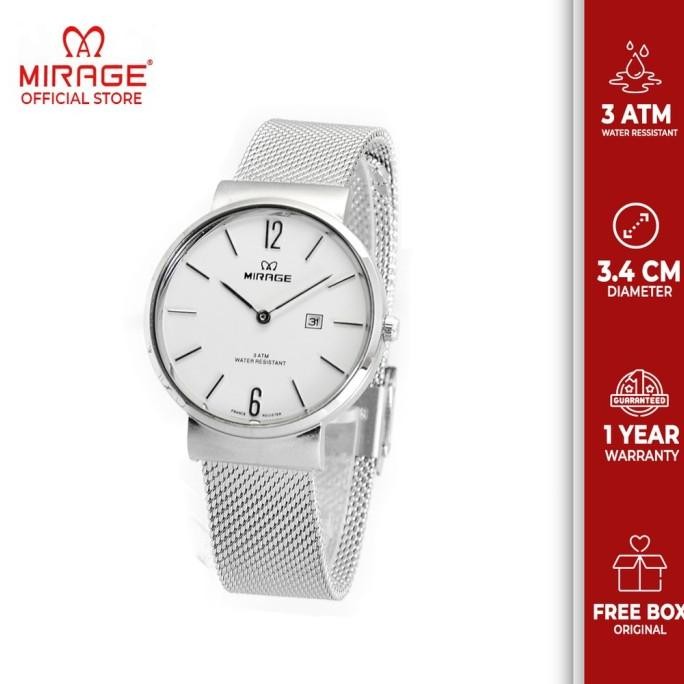 Mirage Jam Tangan Wanita Silver Pasir Dw 8624L Original Garansi