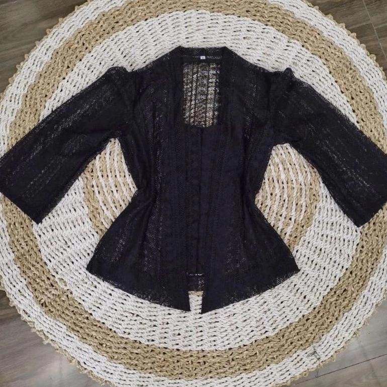 de Baju Kebaya Brukat Lonceng Bali Wisuda Modern Murah Kebaya Bali Brokat Strait Tangan Lonceng 7/8 