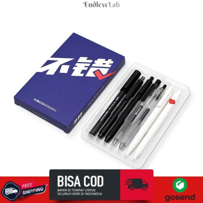 

Set Pulpen Gel 0.5mm Tinta Hitam 7PCS - K100