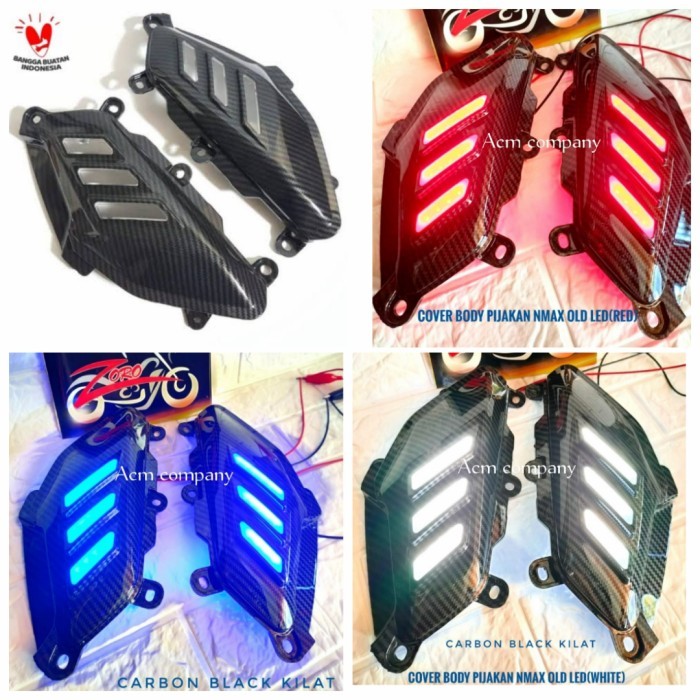 BEST SELLER COVER TUTUP BODY SAMPING CARBON PLUS LED SENJA NMAX 155 2019 KE BAWAH