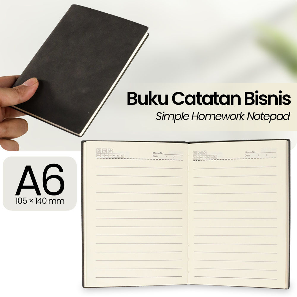 

Buku Catatan Bisnis Homework Notepad A6 MS-4HBK Black