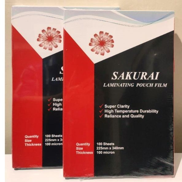 

Plastik Laminating SAKURAI Folio per pack