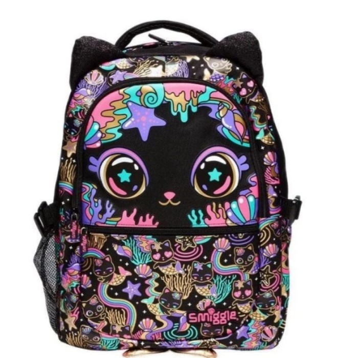 Smiggle Ori Backpack Attach hey black cat/ Tas sekolah Smiggle/ kado