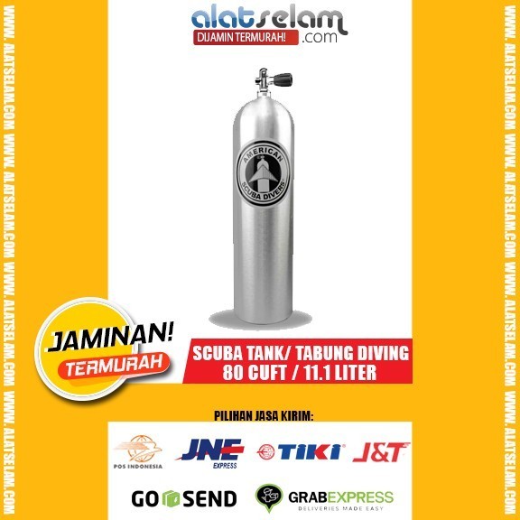 TERLARIS TABUNG SELAM 80 CUFT S80 / TABUNG SCUBA/TANK DIVE 80 CUFT 11.1 LITER