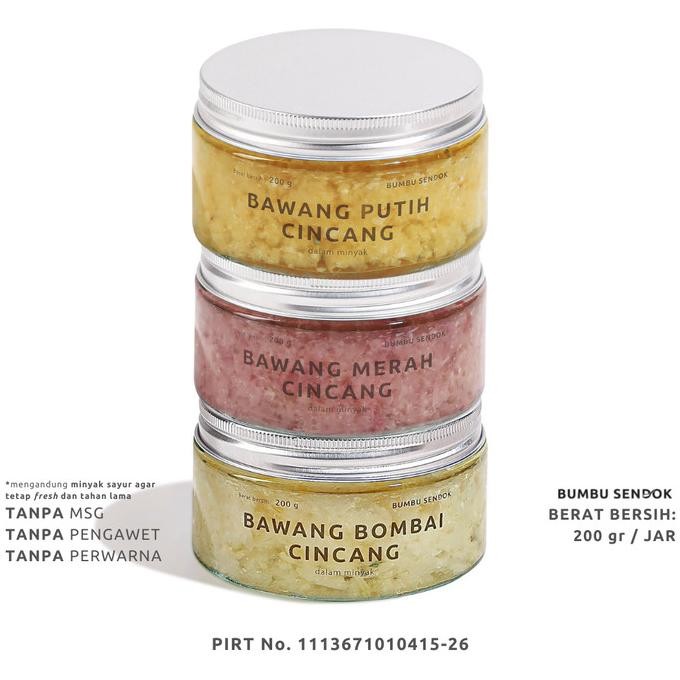 

Bumbu Sendok Paket (3 Jar) Bawang Putih, Merah, Bombai 200G Original Dan Terpercaya