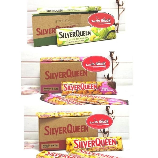 

SilverQueen Milk Chocolate Cashew Almonds 25gr (1 Box isi 10) MBS