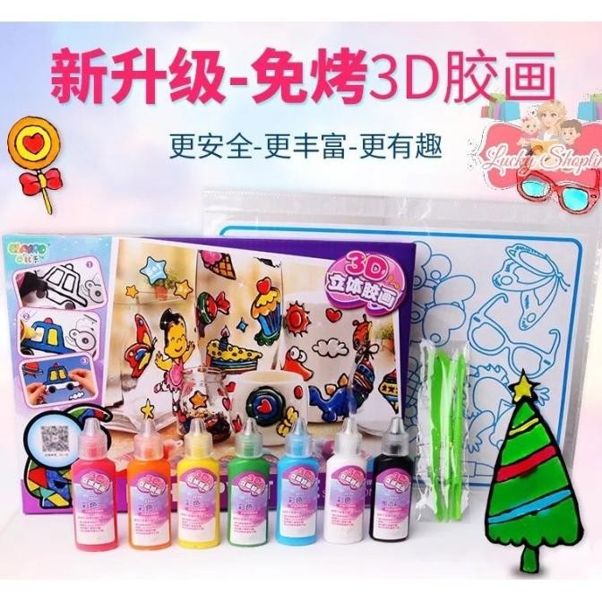 

DIY PAINTING GEL STICKER CAT LUKIS PAINT GLUE GLASS WINDOW COLORFUL