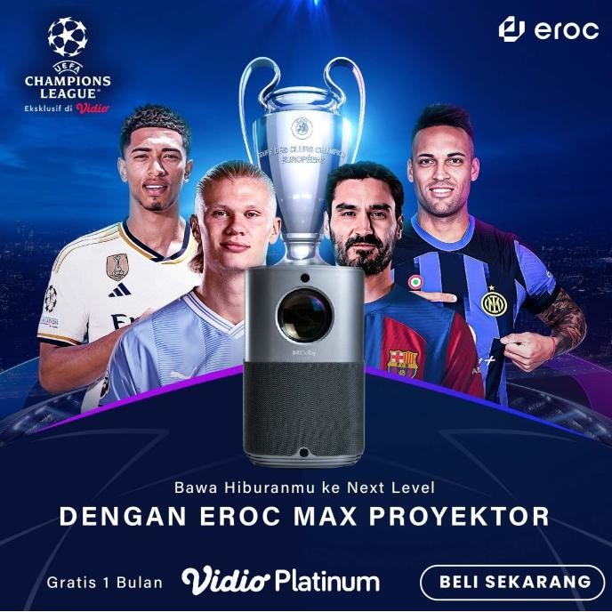 Eroc Android Smart Home Proyektor - Dolby - Fhd - 415 Ansi - Model Max