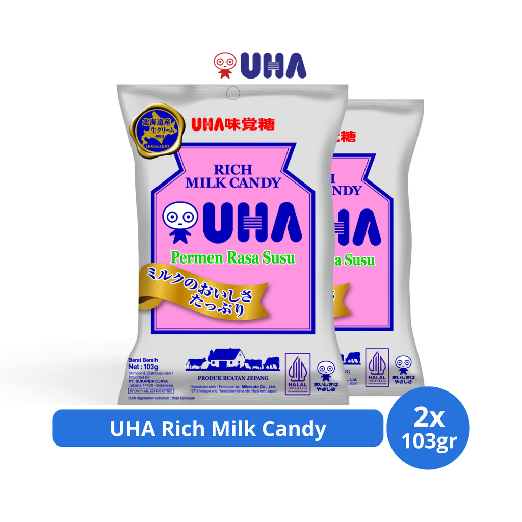 

UHA Rich Milk Candy 103gr x 2 pcs