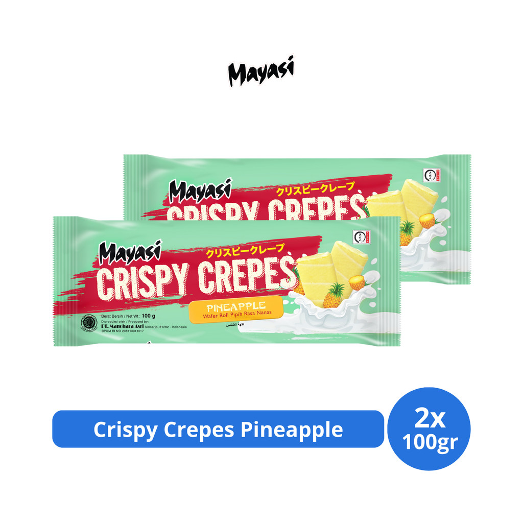 

Mayasi Crispy Crepes Pineapple 100gr x 2 pcs