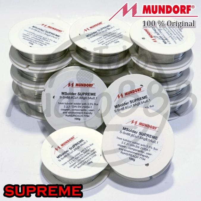 Timah / Tenol solder Audio High End Mundorf Supreme per Roll 100 gram