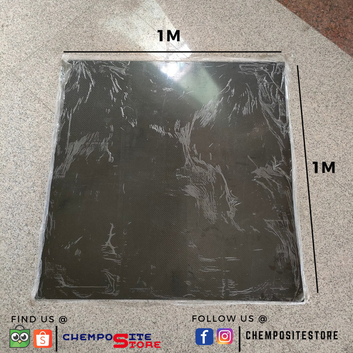 Carbon Fiber Sheet Plate / Carbon Lembaran Size 1M X 1M
