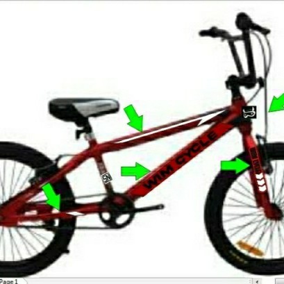 Decal Stiker Sepeda Anak Bmx Wimcycle