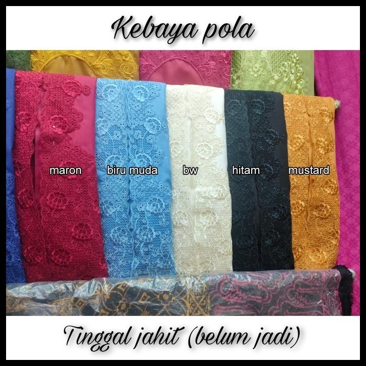 Kebaya Pola Bordir Kudus Bahan Katun Toyobo Fd Best Seller