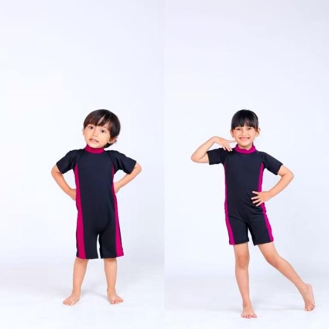 BAJU RENANG ANAK POLOS UNISEX - SWIMSUIT ANAK 1-10THN - BAJU RENANG CEWEK DAN COWOK