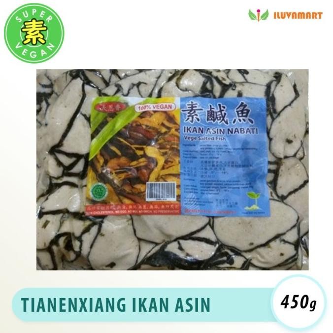 

ori - tian en xiang sliced salted fish vegan 450 gr / ikan asin potong vege