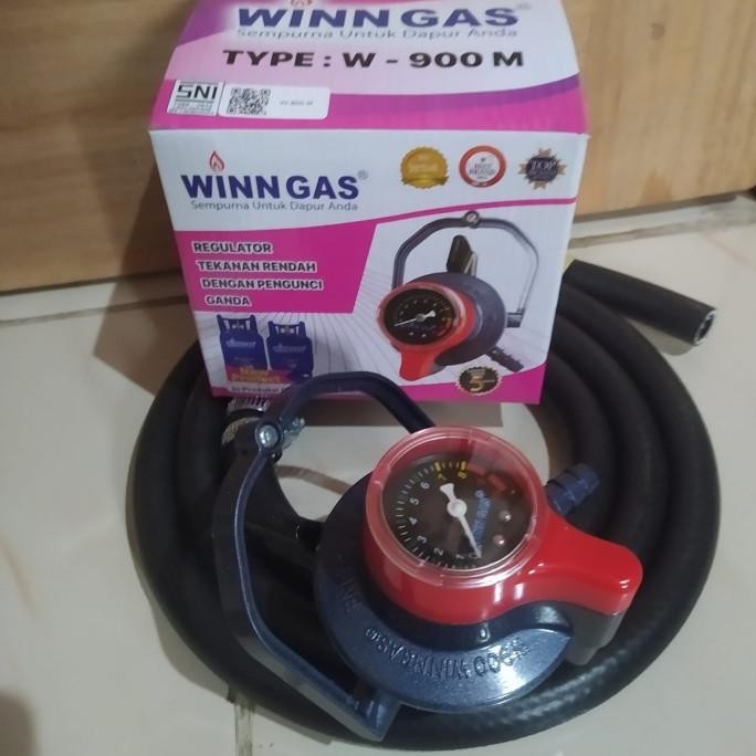 Regulator Winn Gas W 900 Manometer Selang Gas Lpg 500 Psi Asli Dn