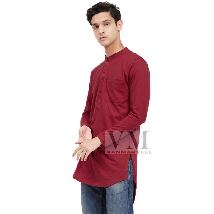 VM GAMIS MERAH MAROON GAMIS JUMBO GAMIS PRIA BAJU KOKO POLOS