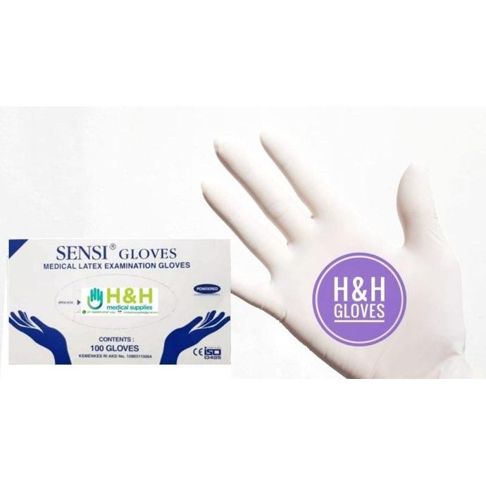 Sarung Tangan Sensi /Sarung Tangan Latex Sensi Powder / Sarung Tangan
