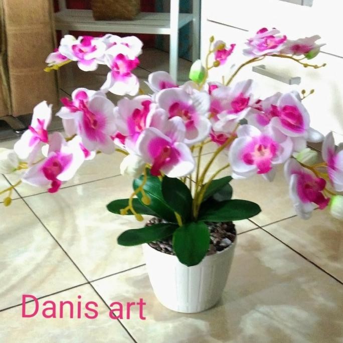Bunga Plastik/ Buket Anggrek Jumbo/ Bunga Palsu/ Anggrek Aetificial