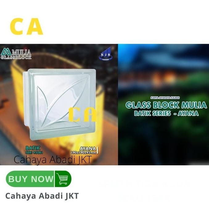 Glass Block Glassblok Mulia Ayana Per Dus Isi 6Pcs