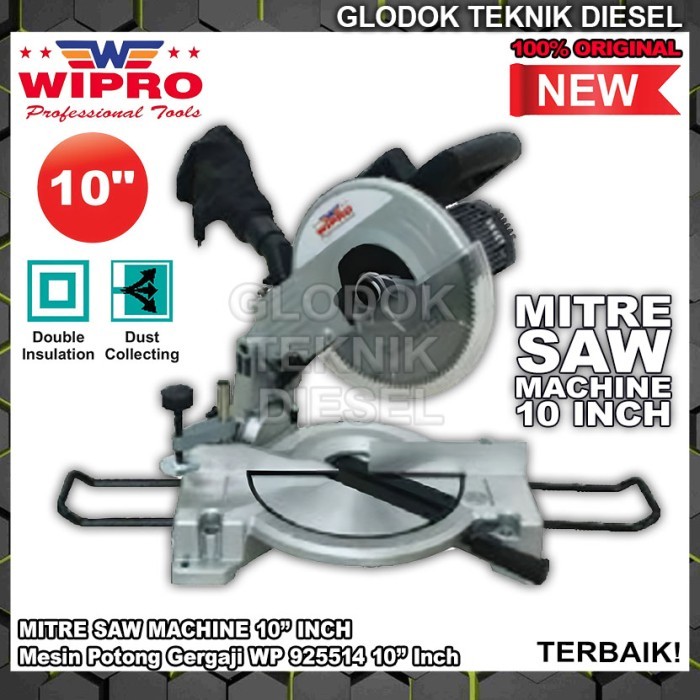 Wipro Mesin Potong Gergaji Mitre Miter Saw 10 Inch 10" inch WP 925514 With Electromotor Mitre Saw